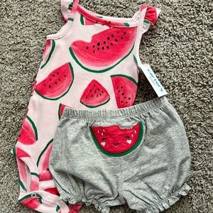Watermelon baby outfit